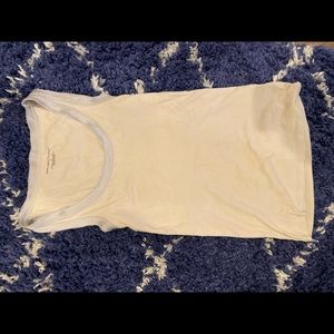 Tank top with raw edge hem